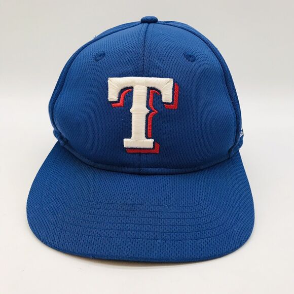 Texas Rangers Official MLB Youth Ball Cap OC Sports Blue Logo Mesh Strapback Hat - Picture 1 of 9